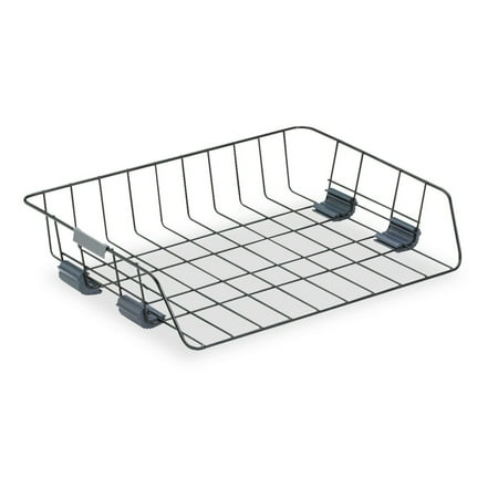 Fellowes Side-Load Wire Stacking Letter Office Desk Paper File Tray, Metal Wire, Black