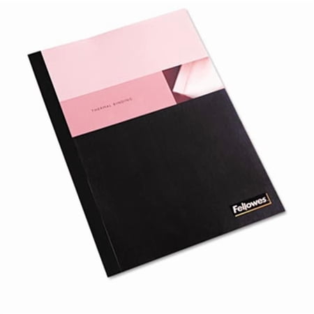 Fellowes Thermal Binding System Covers- 1'' Cap- 11-1/8 x 9-3/4- Clear/Black- 10/Pk