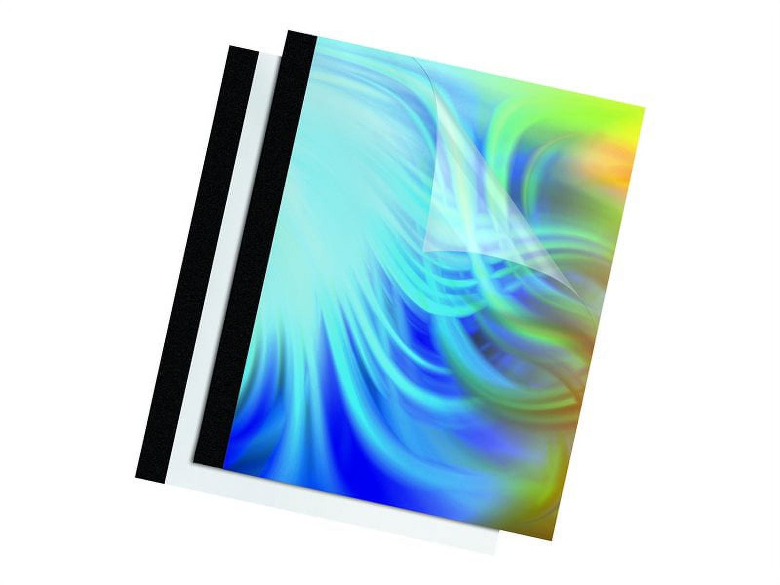 Fellowes Presentation Covers - 0.25 in - ANSI A (Letter) (216 x 279 mm) - 60 sheets - black, clear - 10 pcs. thermal binding cover