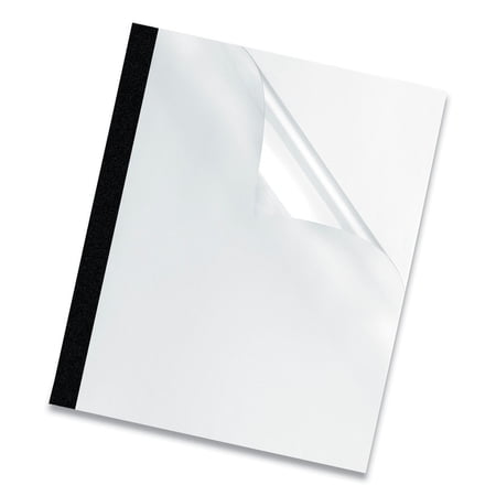 Fellowes Mfg Co. 5222801 11 in. x 8.5 in. 31-60 Sheet Capacity Unpunched Thermal Binding System Presentation Covers - Clear (10/Pack)
