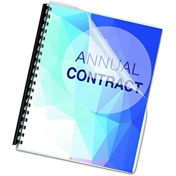 Fellowes Transparent PVC Binding Covers, Oversize, 25 per Pack (52309)