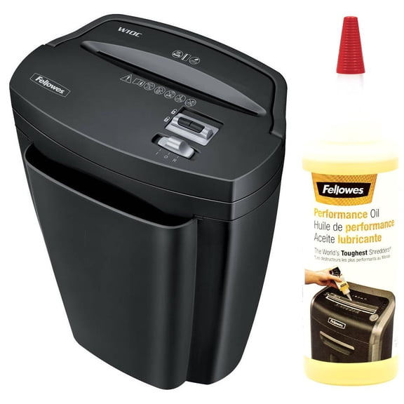 Fellowes W-10 Shredder with Bonus Powershred Oil