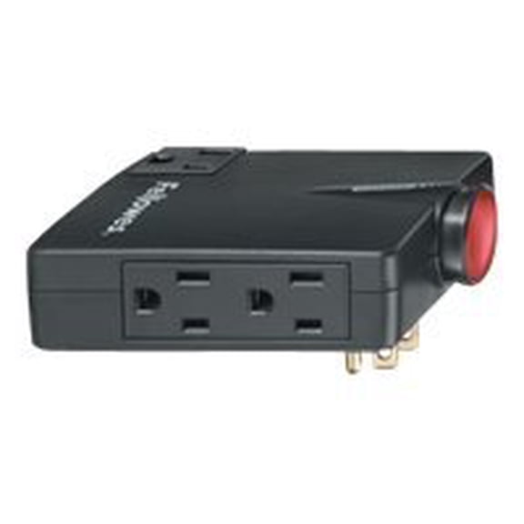 Fellowes Wall Mount Travel Surge Protector - Surge protector - output connectors: 3