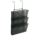 thumbnail image 1 of Fellowes Wire Mesh 3-Pocket Letter-Size Over-the-Panel File Organizer, Black, 1 of 2