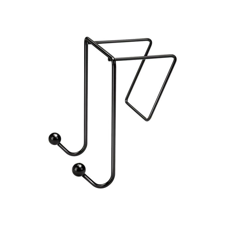 Fellowes Wire Partition Additions Plastic Double Coat Hook Black (75510) 423889
