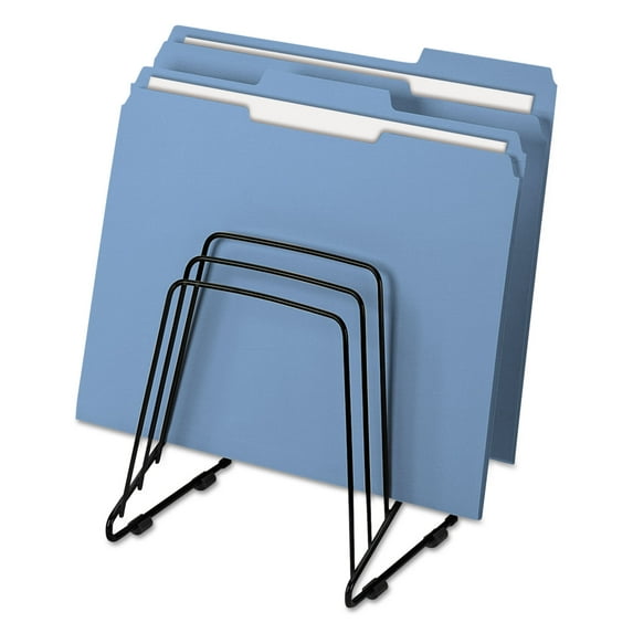 Fellowes Workstation Step File 5 Compartments Letter Size Top/Side File & Paper Sorter, Black