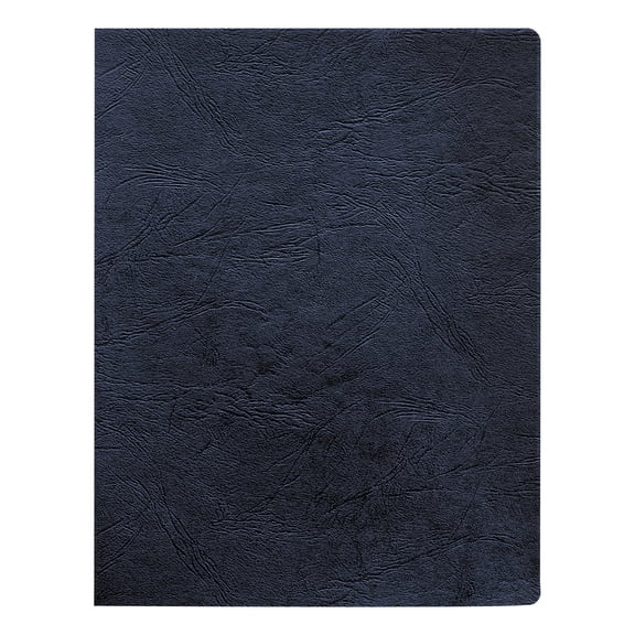 Fellowes Classic Grain Texture Binding System Covers, 11-1/4 x 8-3/4, Navy, 200/Pack -FEL52136