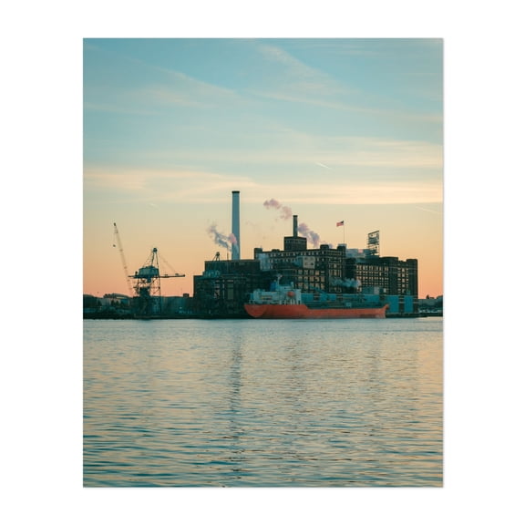 Fells Point Sunset, Baltimore 02 - Baltimore Maryland Photography Unframed Wall Art Print 8 x 10 inches