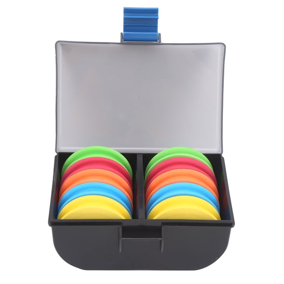Felmuzaro 10 Pcs EVA Fishing Line Storage Foam Spools Winding Board Tool with Plastic Case Tackle Accessory