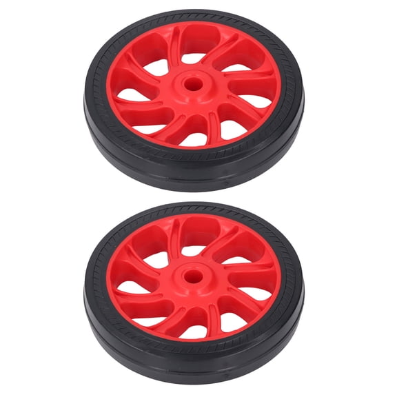 Felmuzaro 2 Pcs Air Compressor Wheels Replacement 6 Inch Rubber Wheels with 12mm Axle Bore Hole Red