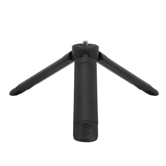Felmuzaro Mini Desktop Tabletop Stand Compact Tripod with 1/4 Inch Screw and 2 Level Telescopic Height Adjustment for Cameras and Smartphones, Black