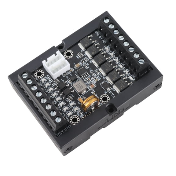 Felmuzaro PLC Industrial Control Board FX1N-14MT Programmable Relay Delay Module with Shell 10-28VDC Power Supply 8000 Steps Memory Capacity NPN Sensor Signal Compatible Microcontroller
