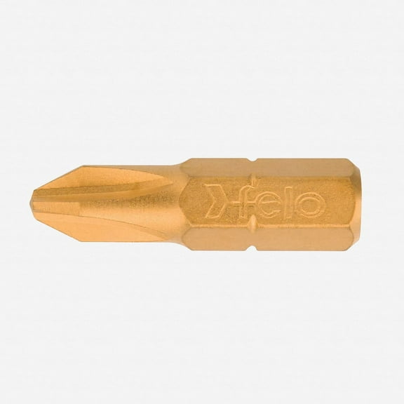 Felo 10316 Phillips #1 Titanium-Nitride Bit x 1" on 1/4" stock