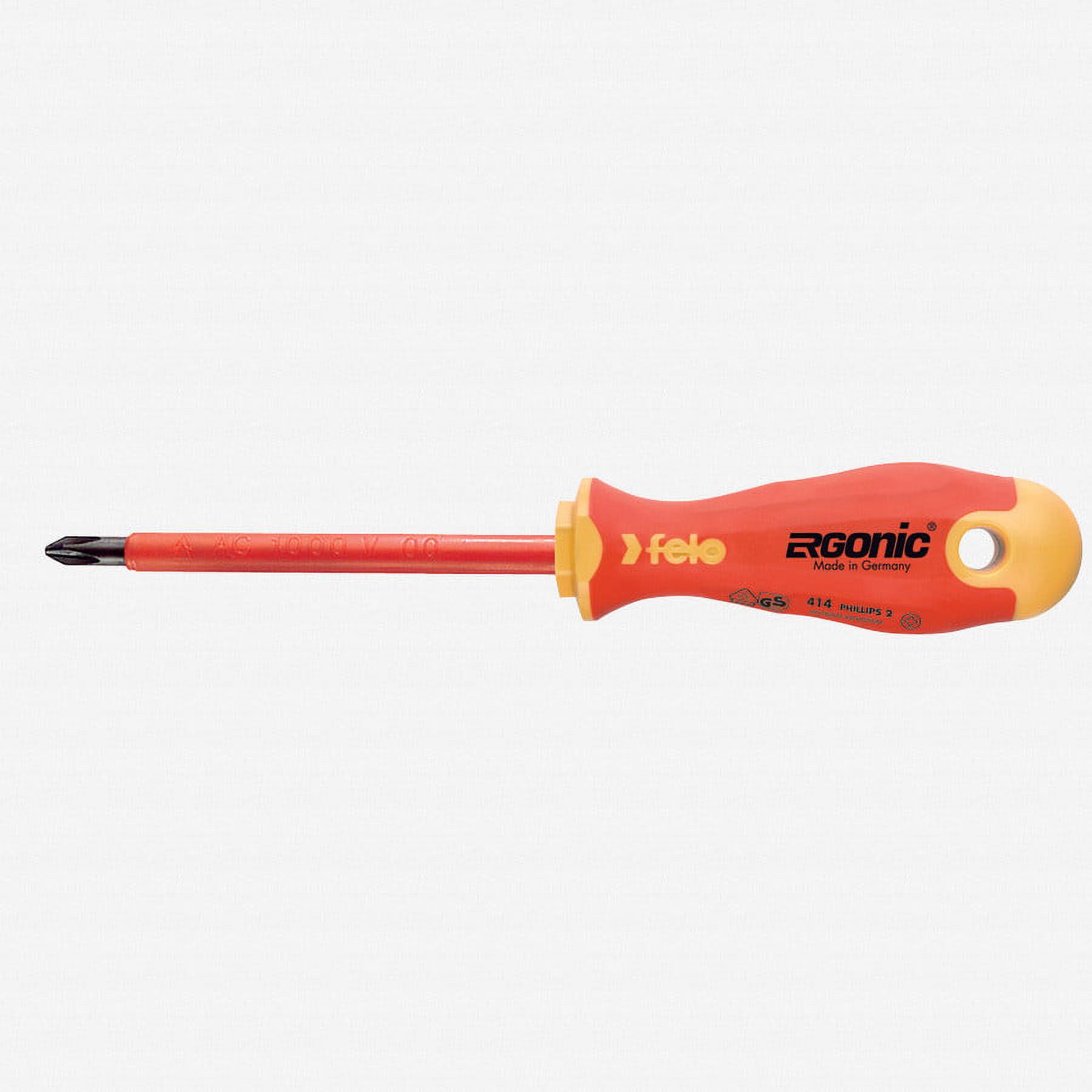 Wera Kraftform Plus VDE Insulated Screwdriver - Square Socket #2, 4 Inch Blade, 1000V Rated For Electricians & Pros