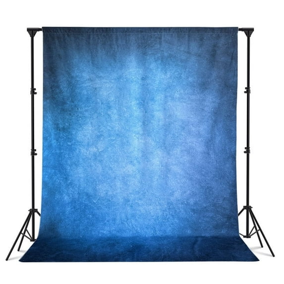 Felortte Polyester 8x10ft Abstract Blue Professional Photography Backdrop Vintage Background for Portraits Photo Studio Pocket on Top