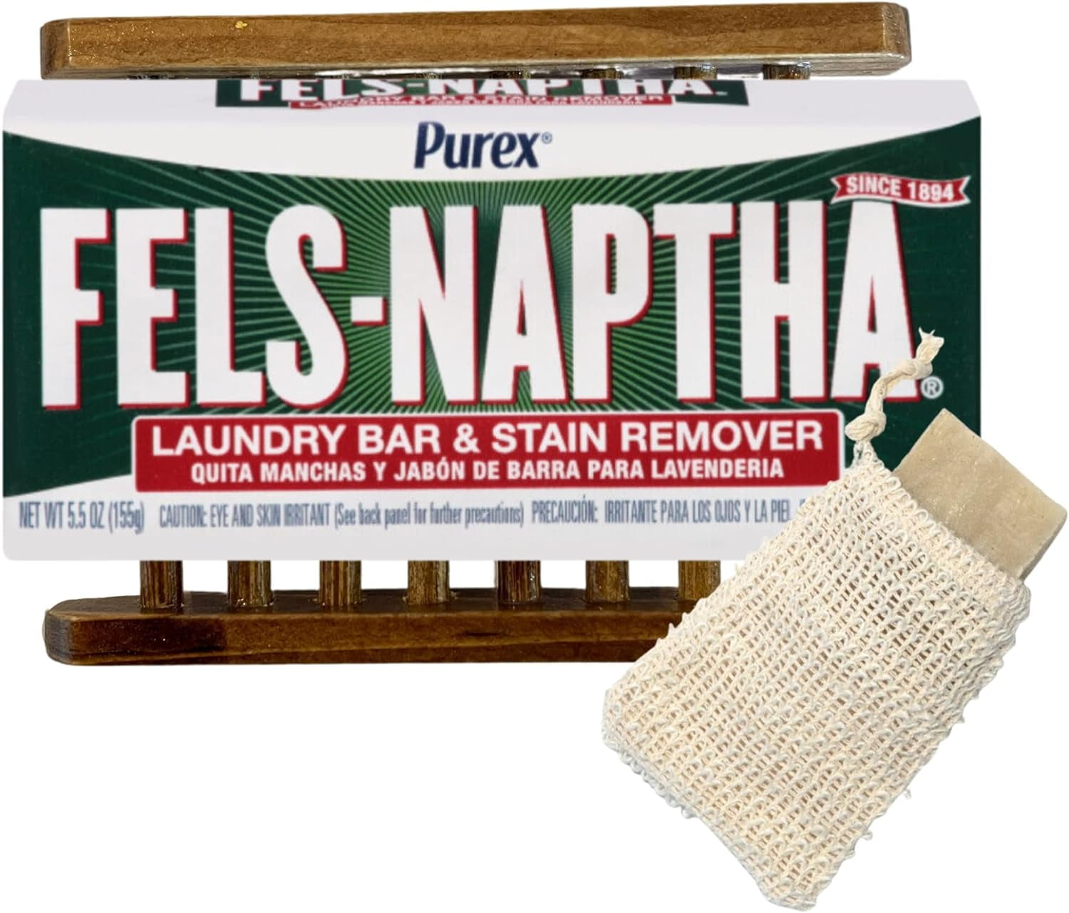 FelsNaptha Laundry Detergent Bar Soap and Stain Remover Bundle