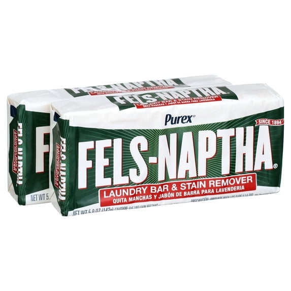 Zout Fels-Naptha Laundry Bar & Stain Remover, 5 OZ - 2 Pack
