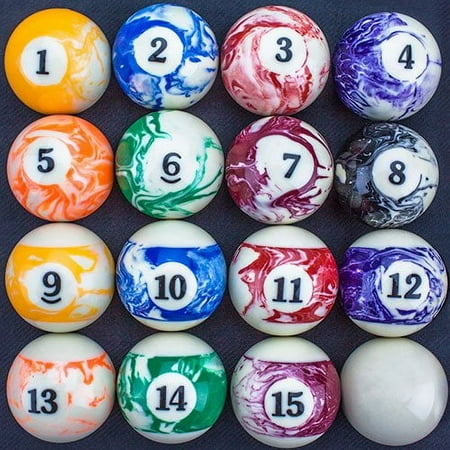 Felson Billiard Supplies Marbled Pool Billiard Ball Set