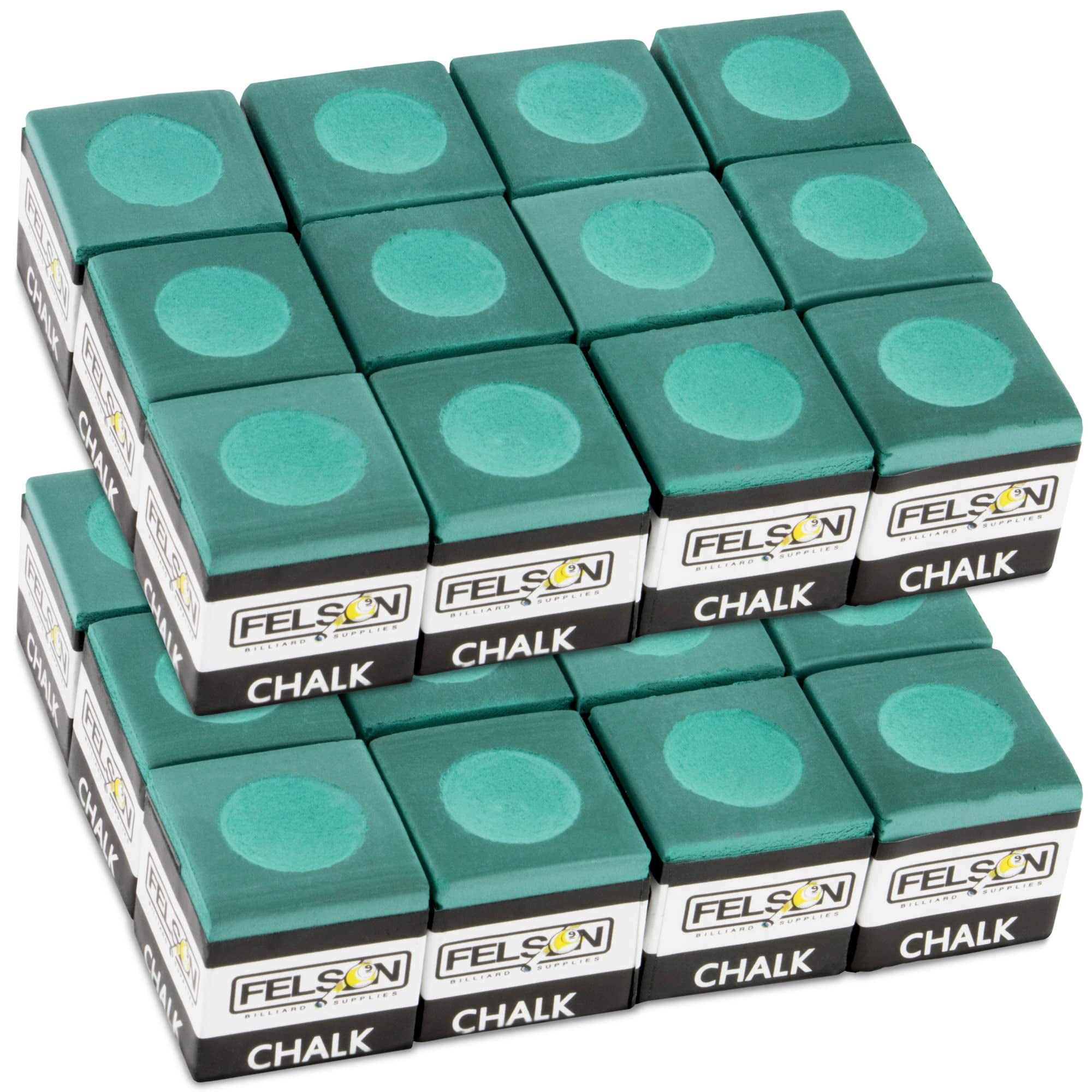 Felson Billiards Supplies Pool Chalk 24 Pack Green Pool Table