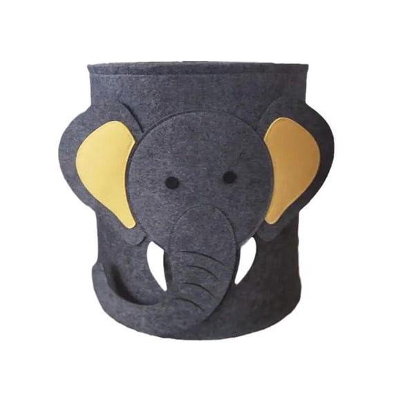 Felt Animal Storage Basket with Lion Elephant and Tiger Design Ideal for Ho