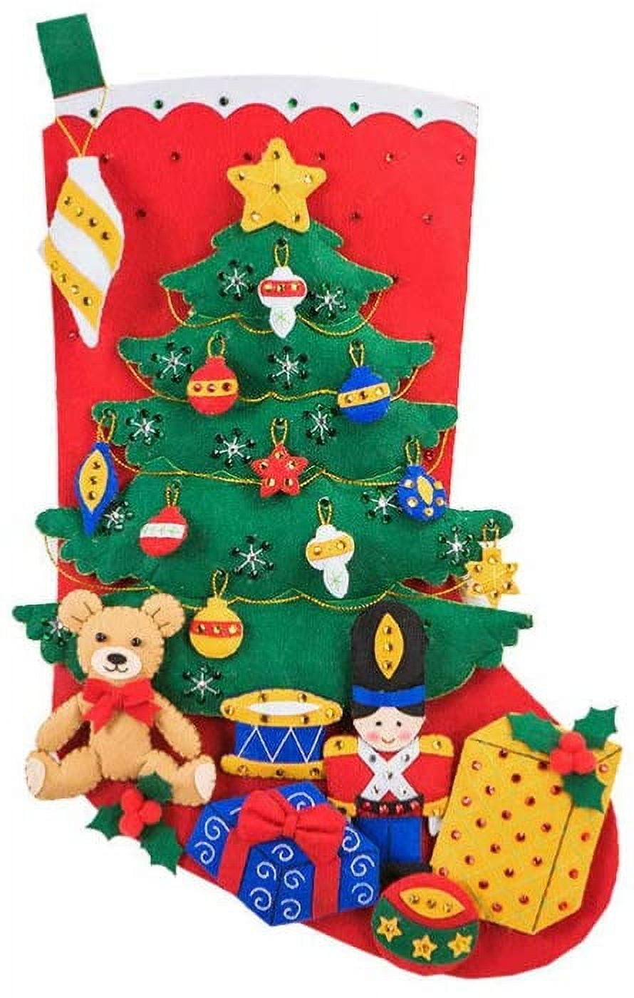 Felt Applique Stocking Kit, The Christmas Drive,