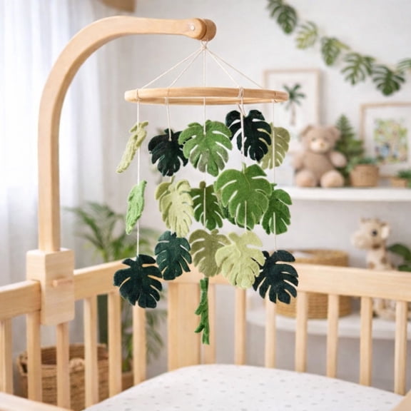 Felt Baby Mobile - Monstera Serenity