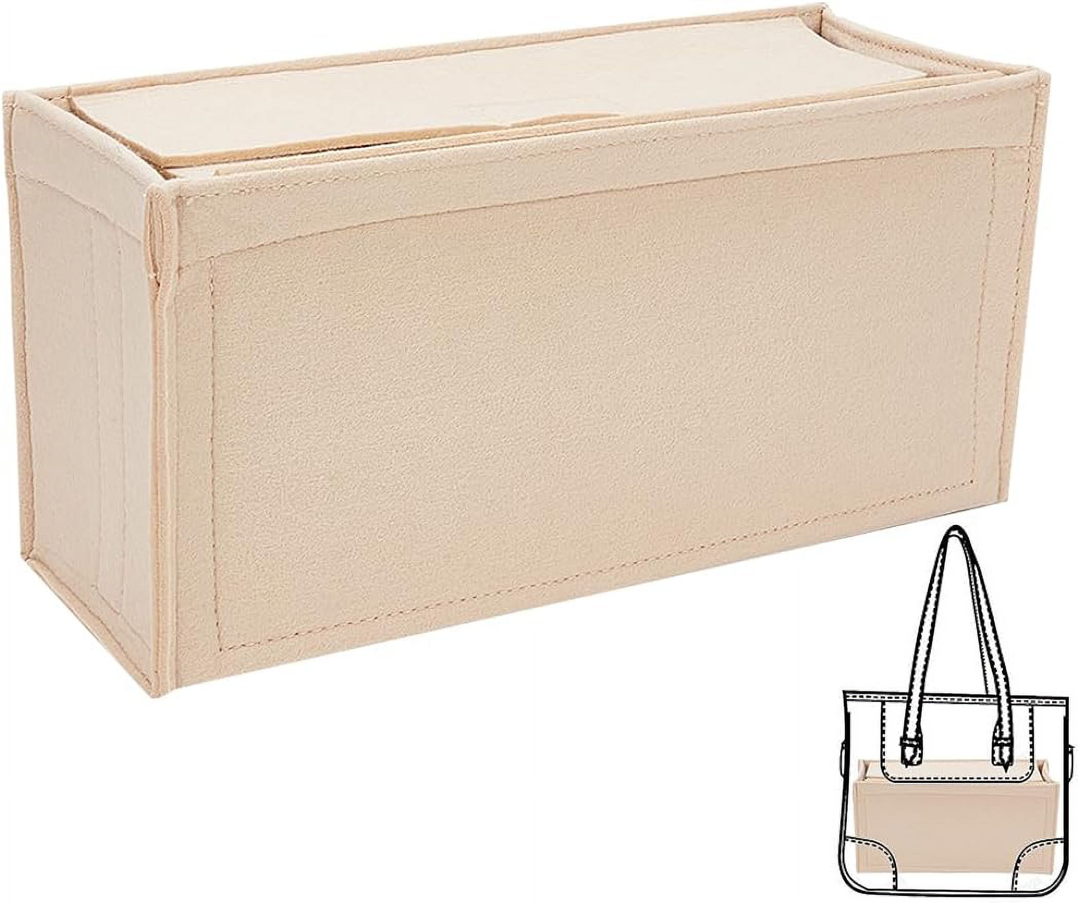 Felt Bag Organizer for Tote Felt Bag in Bag Removal Inner Bag Large Capacity Storage Bag for L Onthego MM 35 D Small Book Tote Cosmetic Bag 11.8x 4.3x 5.9 Inch