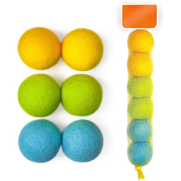 Felt Balls - 6-, 3 Colors - , Durable & Safe Size for Kittens and Cats