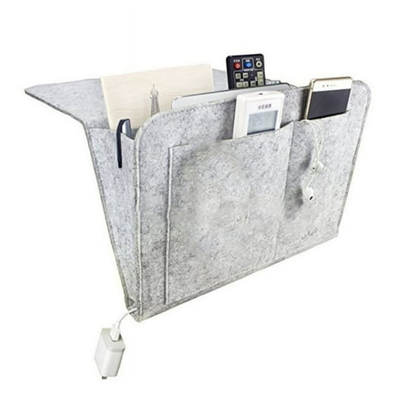 Felt Bedside Caddy Storage Organizer Home Bedside Sofa Hanging Pocket Bag Multi-functional Book Phone Sundries Organizer Living Room Space Saving Storage Bag