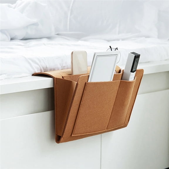 Felt Bedside Storage Bag Organizer Bed Desk Bags Sofa TV Remote Control Hanging Caddy Couch Storage Organizer Bed Holder Pockets
