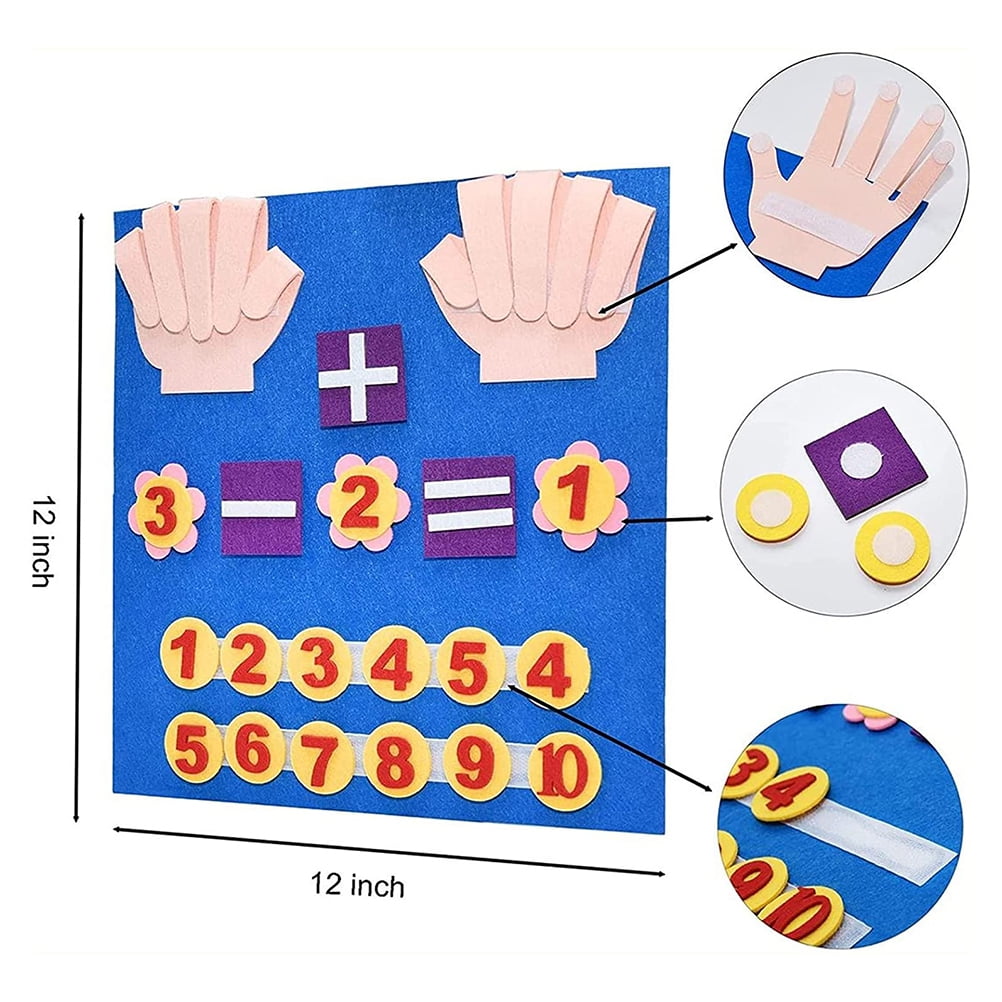 Felt Board Finger Numbers Counting Toy Numbers Felt Board For Kids