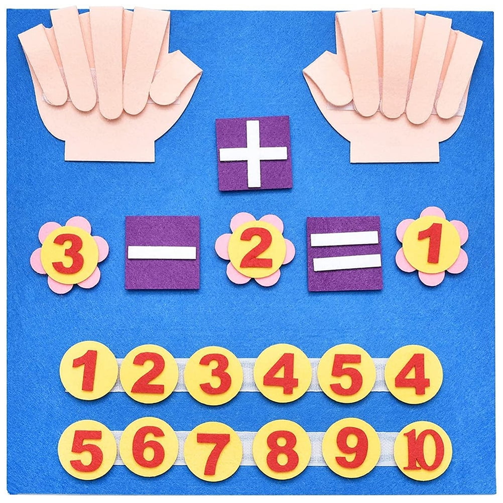 Felt Board Finger Numbers Counting Toy Numbers Felt Board for Kids