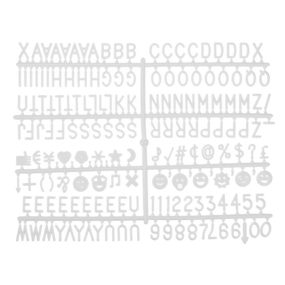 Felt Board Letters, 680 Characters White 3/4" Letters Numbers Symbols Changeable Plastic Message Boards 4Pcs