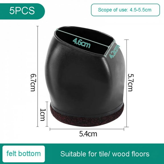 Felt Bottom Furniture Wheel Caster Cups Sofa Bed Office Chair Wheels Stopper Floor Protectors Covers Silicone Prevents Scratches