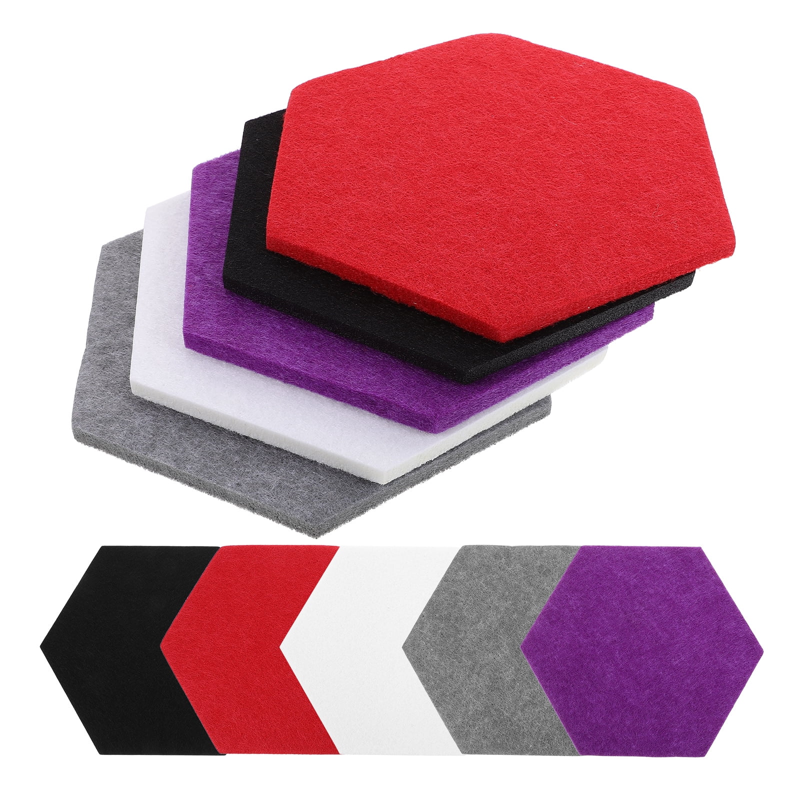 Felt Bulletin Board Cork Office Desk Accessories Memo Tiles Hexagon