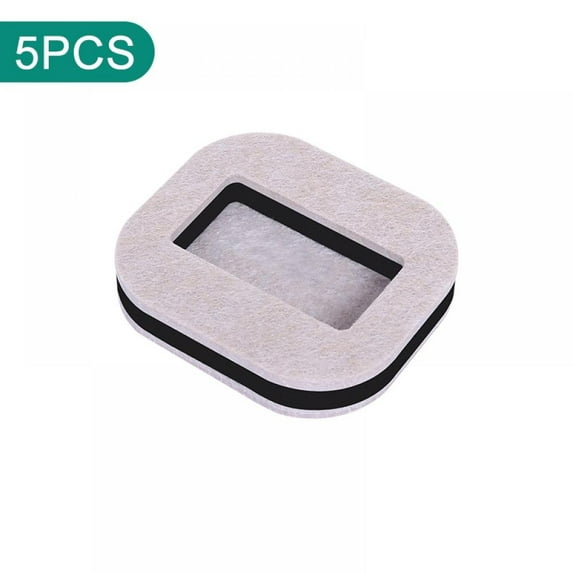 Felt Caster Cups, Felt Pads Bottom Furniture Caster Cups for Hardwood Floors, Prevents Scratches, 5 Packs (Square, Beige)