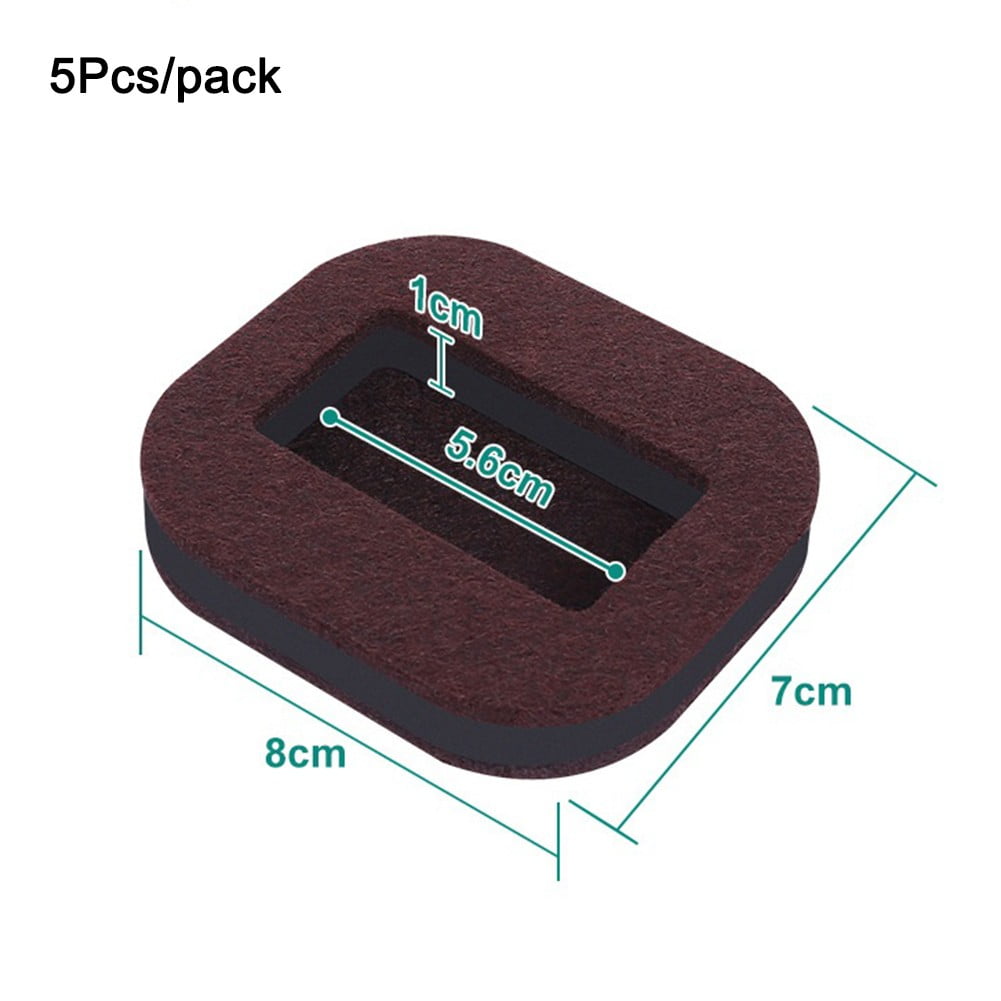 Felt Caster Cups Furniture Pads, 5 Pcs Bed Wheel Stoppers Office Chair