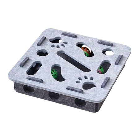 Felt Cats Puzzle Toy With Removable Bells Interactive Puzzle Design Mental Stimulation Game Safe Nontoxic Puzzle Box