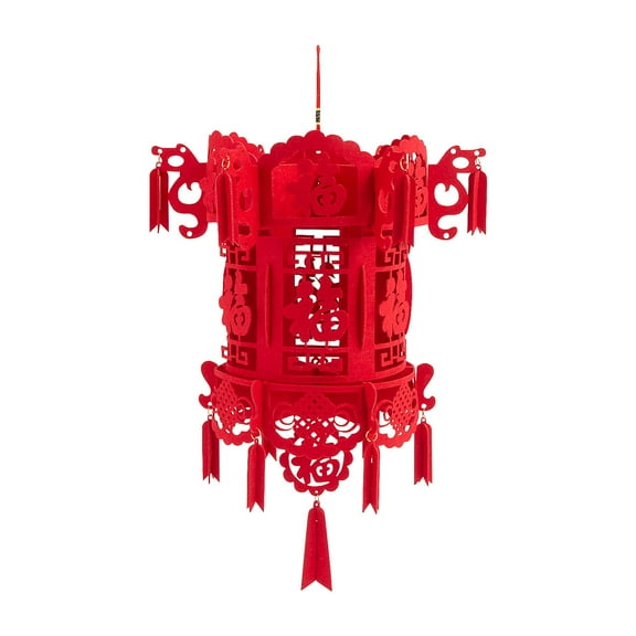 Felt Chinese Palace Hanging Lantern, Party Decor, Chinese New Year, 1 Pieces