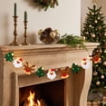 thumbnail image 1 of Felt Christmas Garland with LED Lights, Non-woven Santa Reindeer Tree Bunting Banner, Pre-strung Lighted Christmas Hanging Decor for Mantel Wall Fireplace Holiday Decoration, 1 of 7