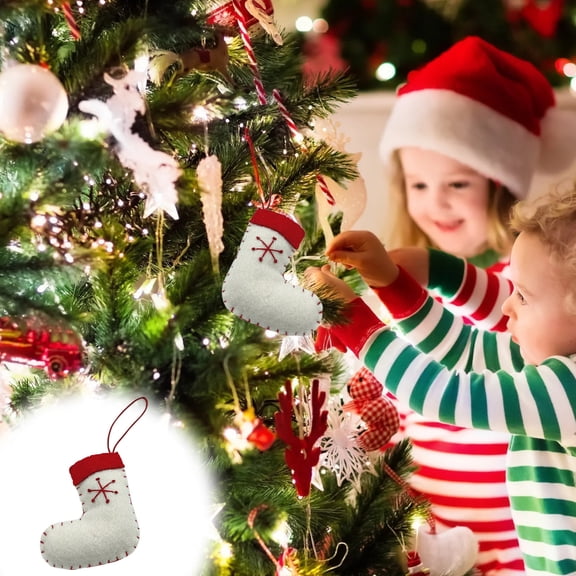 Felt Christmas Ornaments, Cartoon Tree Decorations, Socks Pendant, Hanging Xmas Decor, Holiday Party Home Display