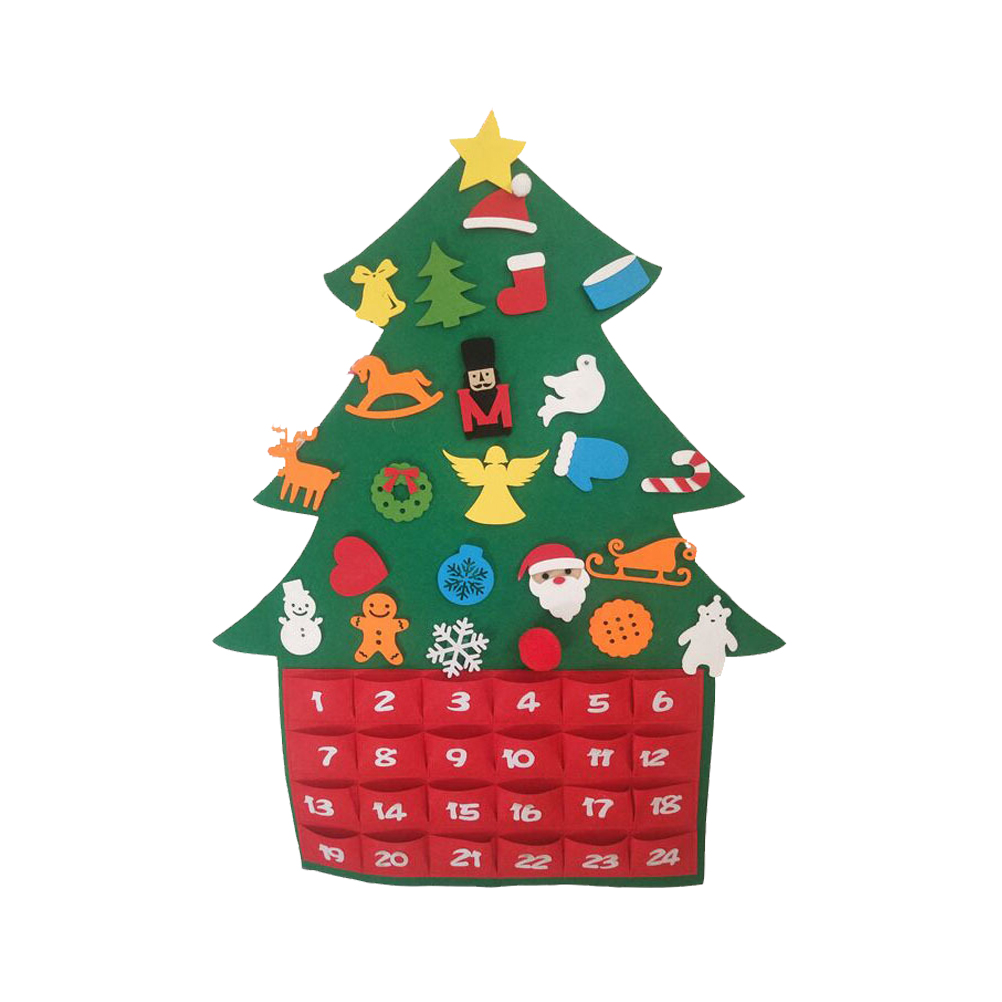 Felt Christmas Tree Calendar DIY Christmas Tree Advent Calendar Wall