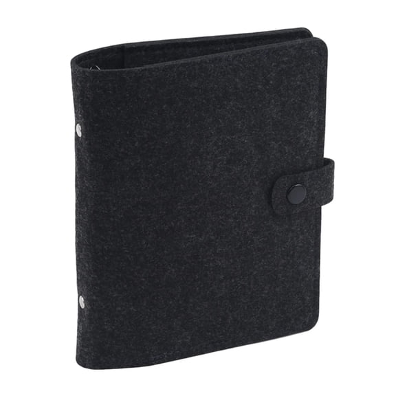 Felt Cloth 4 Rings Binder for Refillable Journal Planner 18.5x23cm Refillable Notebook Cover (Inner Paper Not Included)