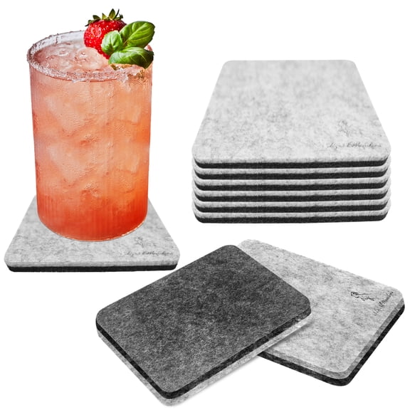 Felt Coasters for Drink Set of 6 Pcs, (Square)
