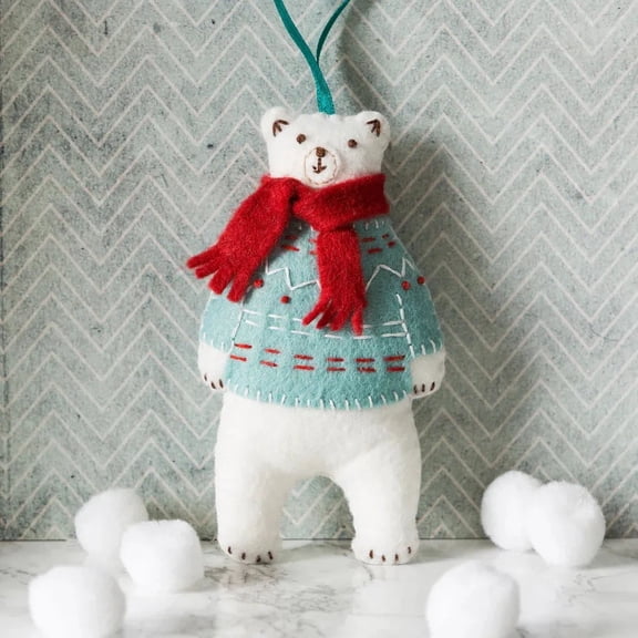 Wizardi Felt Craft Mini Kit - Polar Bear MKPOL1F Corinne Lapierre