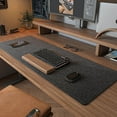 thumbnail image 1 of Felt Desk Mat | Computer Mat for Desk(36x12Inches) | Large Felt Mouse Pad and Keyboard Mat | Desk Protector for Office | Dark Gray, 1 of 9