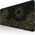 thumbnail image 1 of Felt Desk Mat, XXL Large Mouse Pad Desk Pad, Gaming Mousepad, Non-Slip Base, No Any Smell Desk Protector Cover Mat for Computer Keyboard Work Game Office Home-Gold Chip, 1 of 6