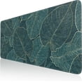 thumbnail image 1 of Felt Desk Mat, XXL Large Mouse Pad Desk Pad, Gaming Mousepad, Non-Slip Base, No Any Smell Desk Protector Cover Mat for Computer Keyboard Work Game Office Home-Green Leaf, 1 of 6
