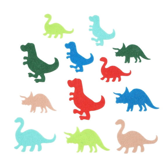 Felt Dinos Scrap Pack by Creatology Assorted Pre-Cut Felt Dinosaur Shapes in Various Colors for Kids Crafts & Classroom Projects - 12 Pack