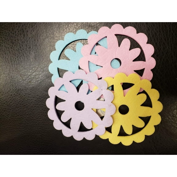 Felt Easter Coasters Set of 4 - Assorted Colors